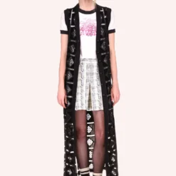 Anna Sui Patchwork Velvet Diamonds Vest