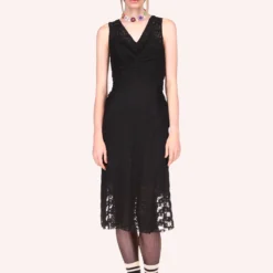 Anna Sui Floral Stretch Lace Ruched Dress