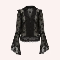 Anna Sui Daisy Dot Burnout Buttoned Blouse