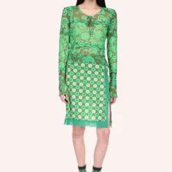 Anna Sui Paradisiac Combo Mesh Tie Top