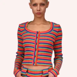 Anna Sui Rainbow Stripe Sweater