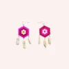 Anna Sui Daisy Chains Triple Stick Pearl Earrings -Anna Sui Store HaileyPark earrings1