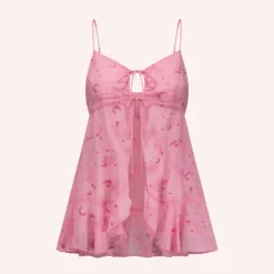 Anna Sui Flock Crinkle Chiffon Tank -Anna Sui Store KeranLu 0123B20