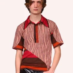 Anna Sui Genderless Mod Stripe And Nuwave Combo Polo