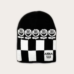 Anna Sui Rose Checker Beanie