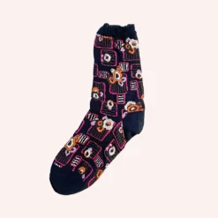 Anna Sui Deco Floral Patch Socks
